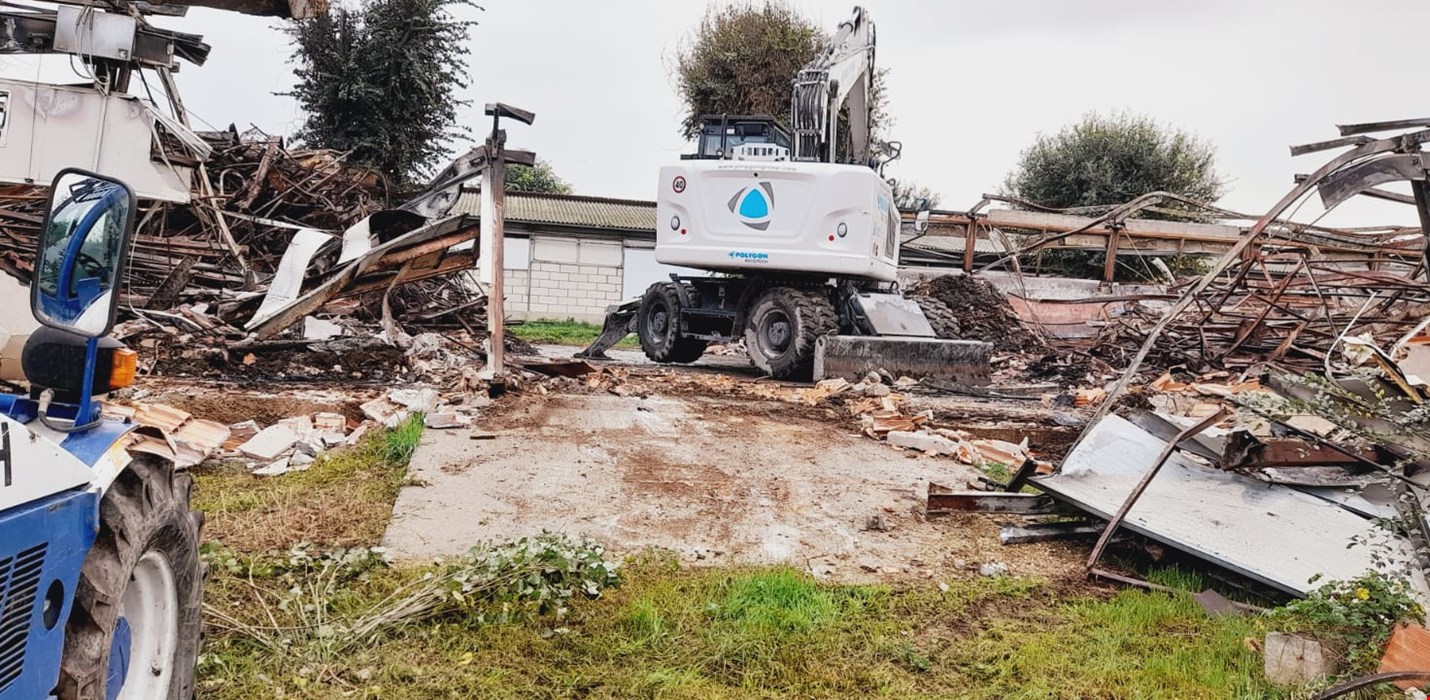 Polygon decontaminates fire-hit Italian farm building