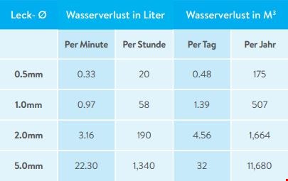Wasserverlust